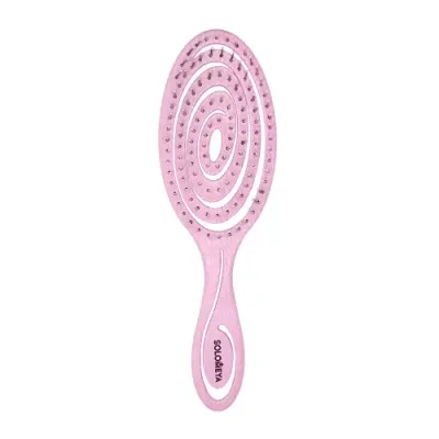 SOLOMEYA Био-расческа подвижная для волос, светло-розовая / Detangling Bio Hair Brush Light Pink / Расчески | Товары для красоты | V4.Ru: Маркетплейс