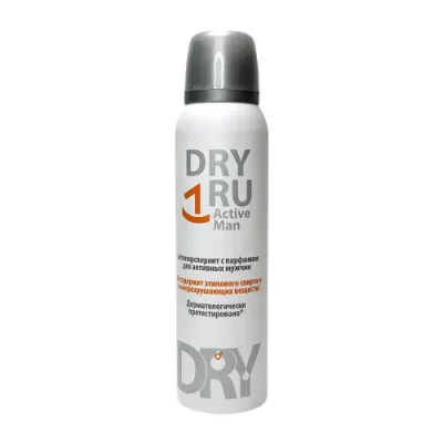 DRY RU Антиперспирант с парфюмом для активных мужчин / Dry Ru Active Man 150 мл / Дезодоранты | Товары для красоты | V4.Ru: Маркетплейс