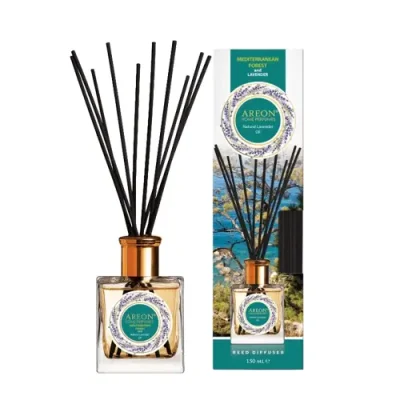 AREON Диффузор ароматический, средиземноморский лес и лавандовое масло / HOME PERFUMES Mediterranean Forest & lavander oil Natural Lavender Oil 150 мл / Ароматы для дома | Товары для красоты | V4.Ru: Маркетплейс