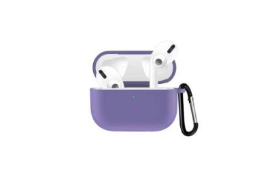 Силиконовый чехол совместимый с AirPods 3 PROTECTION CASE с карабином фиолетовый / AirPods 3 | Электроника | V4.Ru: Маркетплейс