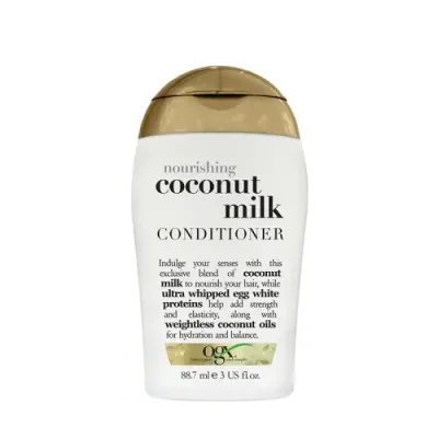 OGX Кондиционер питательный с кокосовым молоком тревел-формат / Travelsize Nourishing Coconut Milk Conditioner 88,7 мл / Кондиционеры | Товары для красоты | V4.Ru: Маркетплейс