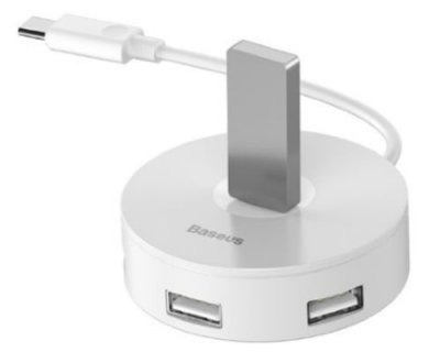 Адаптер Baseus USB Type-C на USB 3.0 х 1 / USB 2.0 х 3  (белый) / Адаптеры и переходники | Электроника | V4.Ru: Маркетплейс