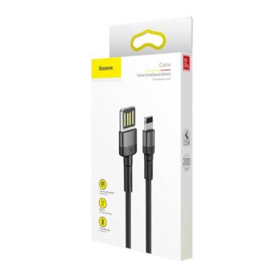 Кабель Baseus Cafule Cable Special Edition (USB) на (Lightning) 2m 1.5A (CALKLF-HG1) (черный) / Кабели | Электроника | V4.Ru: Маркетплейс