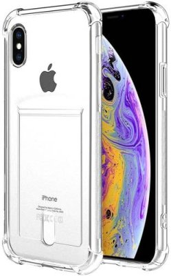 Чехол-накладка Card Case для iPhone X/Xs силикон c держателем для карт (прозрачный) / для iPhone X/Xs | Электроника | V4.Ru: Маркетплейс