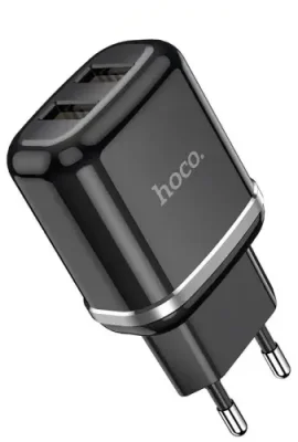 Сетевое зарядное устройство Hoco (N4) Aspiring 2xUSB 2.4A (черный) / Сетевые зарядные устройства | Электроника | V4.Ru: Маркетплейс