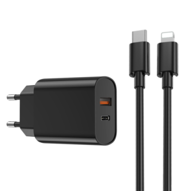 Сетевое зарядное устройство WIWU Quick 20W USB/Type-C + USB/Type-C 1m (Wi-U002) (черный) / Сетевые зарядные устройства | Электроника | V4.Ru: Маркетплейс