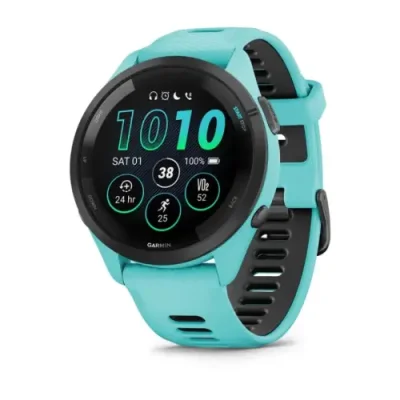 Смарт-часы Garmin Forerunner 265 Black Bezel with Aqua Case and Aqua/Black Silicone Band / Умные часы и фитнес-браслеты | Электроника | V4.Ru: Маркетплейс