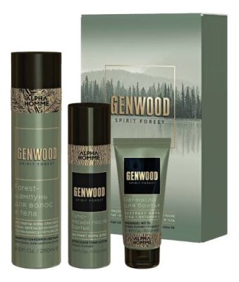 Набор Alpha Homme Genwood Shave (шампунь д/волос и тела Forest 250мл + гель-масло д/бритья Gel 100мл + лосьон после бритья Tonic 100мл) / Наборы для бритья | Товары для красоты | V4.Ru: Маркетплейс