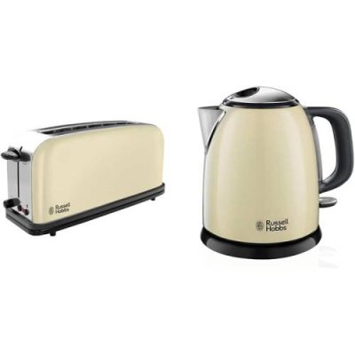 Russell Hobbs Тостер с широким слотом 1000 Вт и чайник 1 л, 2400 Вт Russell Hobbs Colours+ / Тостеры | Товары для дома | V4.Ru: Маркетплейс