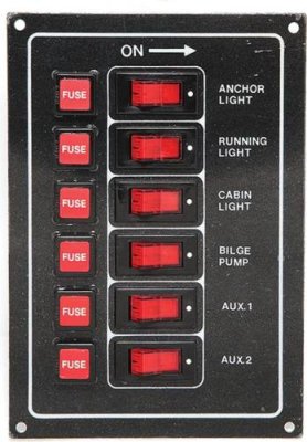 Панель переключателей 6шт вертикальная черная C91316 / Панели бортового питания | Транспорт | V4.Ru: Маркетплейс