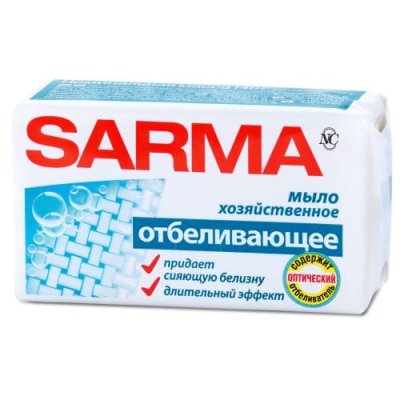 Мыло хоз.отбеливающее SARMA 140г / Средства для стирки и ухода за бельём | Товары для дома | V4.Ru: Маркетплейс