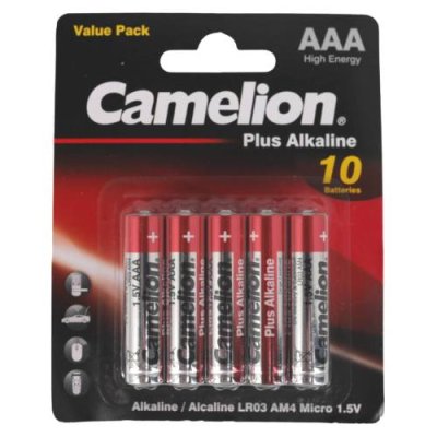 Элемент питания Camelion Plus Alkaline, LR03, 10 шт / Батарейки | Товары для дома | V4.Ru: Маркетплейс