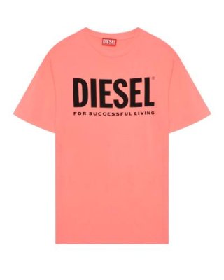 Футболка с черным лого, коралловая Diesel / Футболки, Топы, Майки | Одежда, обувь и аксессуары | V4.Ru: Маркетплейс