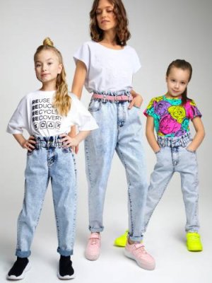 Джинсы mom fit для девочки / Джинсы | Одежда, обувь и аксессуары | V4.Ru: Маркетплейс