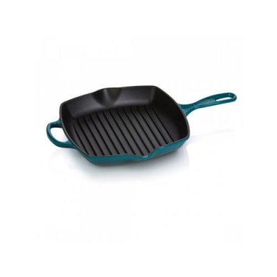 Le Creuset Сковорода гриль квадратная 26 см Deep Teal Le Creuset / Сковороды-гриль | Товары для дома | V4.Ru: Маркетплейс