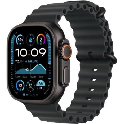 Apple Watch Ultra 2 (2024) GPS + Cellular, 49 мм, корпус из черного титана, ремешок Ocean (One Size) черного цвета / Watch Ultra 2 | Электроника | V4.Ru: Маркетплейс