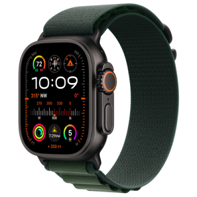 Apple Watch Ultra 2 (2024) GPS + Cellular, 49 мм, корпус из титана, ремешок Alpine (M) цвета Dark Green (темно-зеленый) / Watch Ultra 2 | Электроника | V4.Ru: Маркетплейс