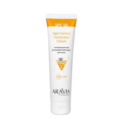 ARAVIA Крем солнцезащитный анти-возрастной для лица SPF 50 / Age Control Sunscreen Cream SPF 50 100 мл / Кремы | Товары для красоты | V4.Ru: Маркетплейс