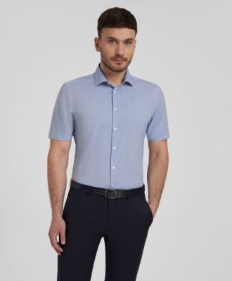 Рубашка HENDERSON кр.р. SHS-0653-S BLUE / Рубашки Non-Iron | Одежда, обувь и аксессуары | V4.Ru: Маркетплейс