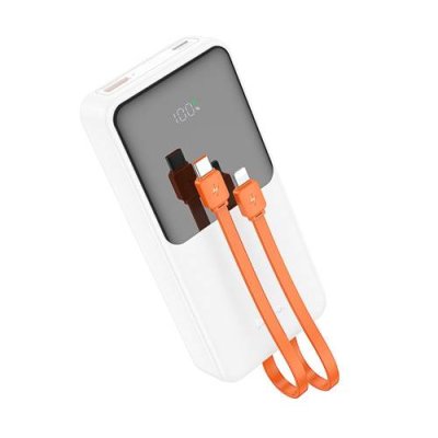 Внешний аккумулятор Hoco J119А Sharp charger 20000mAh USB/Type-C/кабель Lightning + Type-C/LED-дисплей (белый) / Универсальные внешние аккумуляторы | Электроника | V4.Ru: Маркетплейс