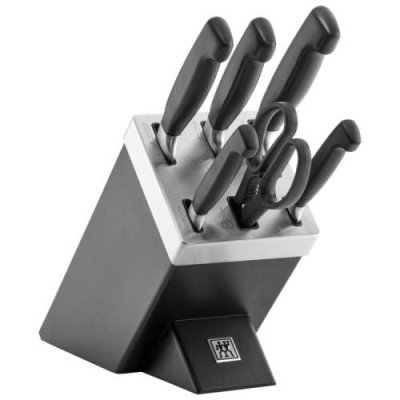 Zwilling Набор ножей с подставкой 7 предметов, черный Four Star Zwilling / Наборы ножей | Товары для дома | V4.Ru: Маркетплейс