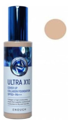 Тональный крем для лица с коллагеном Ultra X10 Cover Up Collagen Foundation SPF50+ PA+++ 100г: No 21 / Тональные средства | Товары для красоты | V4.Ru: Маркетплейс