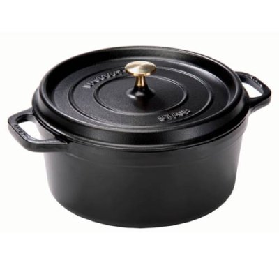 Staub Кастрюля / жаровня 24 см с крышкой Matte Black Staub / Кастрюли | Товары для дома | V4.Ru: Маркетплейс