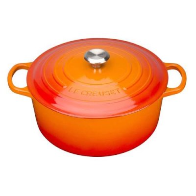 Le Creuset Кастрюля / жаровня с крышкой 24 см, оранжевый Signature Le Creuset / Кастрюли | Товары для дома | V4.Ru: Маркетплейс