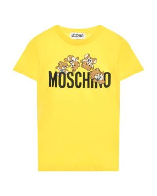 Футболка с лого и медвежатами, желтая Moschino / Футболки, Майки, Поло | Одежда, обувь и аксессуары | V4.Ru: Маркетплейс