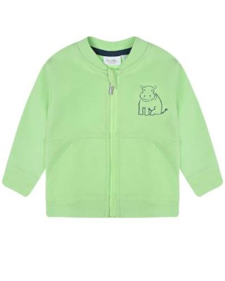 Зеленая спортивная куртка с принтом "бегемот" Sanetta Kidswear / Спортивные куртки | Одежда, обувь и аксессуары | V4.Ru: Маркетплейс