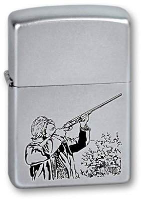 Зажигалка ZIPPO Hunter, с покрытием Satin Chrome™, латунь/сталь, серебристая, матовая, 36x12x56 мм / Подарочные зажигалки | Товары для дома | V4.Ru: Маркетплейс