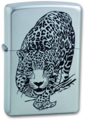 Зажигалка ZIPPO Leopard Satin Chrome, латунь с никеле-хромовым покрыт., серебр., матовая, 36х56х12мм / Зажигалки с рисунками и принтами | Товары для дома | V4.Ru: Маркетплейс