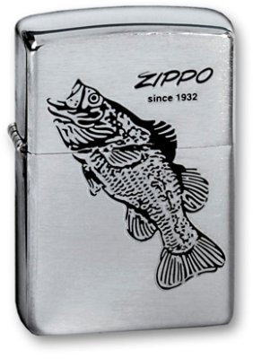 Зажигалка ZIPPO Black Bass Brushed Chrome, латунь с никеле-хром. покрыт., серебр., матов., 36х56х12мм / Подарочные зажигалки | Товары для дома | V4.Ru: Маркетплейс