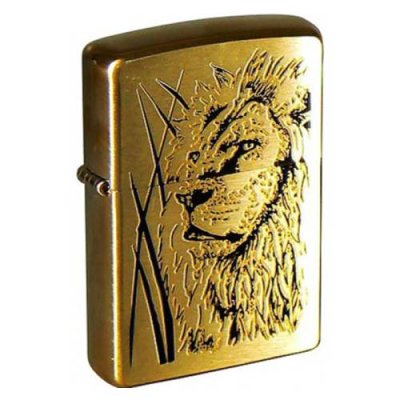 Зажигалка ZIPPO Proud Lion Brushed Brass, латунь, золотистый, матовая, 36х56х12 мм / Подарочные зажигалки | Товары для дома | V4.Ru: Маркетплейс