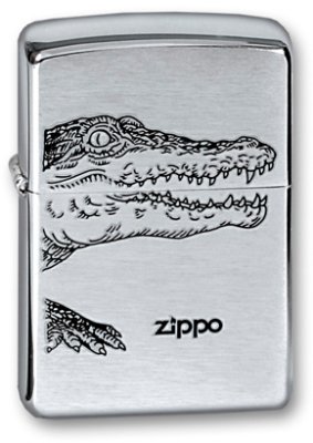 Зажигалка ZIPPO Alligator, с покрытием Brushed Chrome, латунь/сталь, серебристая, матовая, 36x12x56 / Подарочные зажигалки | Товары для дома | V4.Ru: Маркетплейс