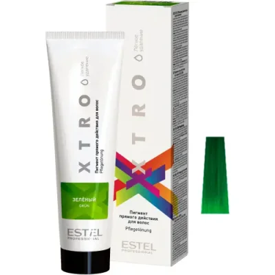 ESTEL PROFESSIONAL Пигмент прямого действия для волос, зеленый / XTRO WHITE 100 мл / Краски | Товары для красоты | V4.Ru: Маркетплейс