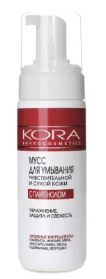 KORA Мусс для умывания чувствительной и сухой кожи с пантенолом 160 мл / Муссы | Товары для красоты | V4.Ru: Маркетплейс