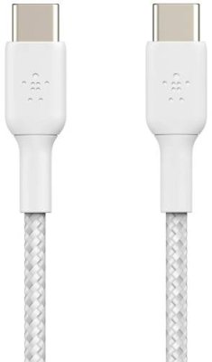 Кабель Belkin BoostCharge Braided USB-C - USB-C, 2 м, нейлон, белый / Кабели | Электроника | V4.Ru: Маркетплейс