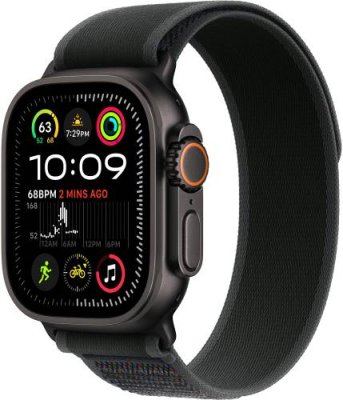 Apple Watch Ultra 2 GPS + Cellular, 49 мм, корпус черного из титана, ремешок Trail черного цвета, размер M/L / Watch Ultra 2 | Электроника | V4.Ru: Маркетплейс