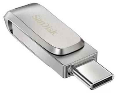 Флэш-накопитель SanDisk Ultra Dual Drive Luxe 128 Гб, серебристый / Флеш-накопители | Электроника | V4.Ru: Маркетплейс