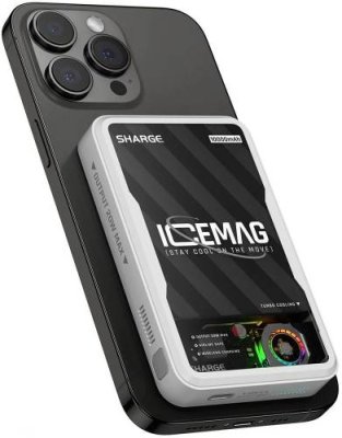 Аккумулятор Sharge Icemag MagSafe, PD, QC, 20Вт, 10000mAh, белый / Портативные аккумуляторы | Электроника | V4.Ru: Маркетплейс