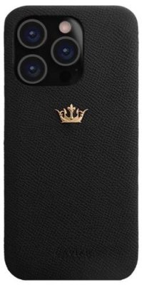 Чехол Caviar Leather Fine Case для iPhone 15 Pro Мах, кожа, черный / Чехлы | Электроника | V4.Ru: Маркетплейс