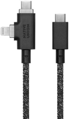 Кабель Native Union USB-C/Lightning, 240 Вт, 2,4 м, серый космос / Кабели | Электроника | V4.Ru: Маркетплейс