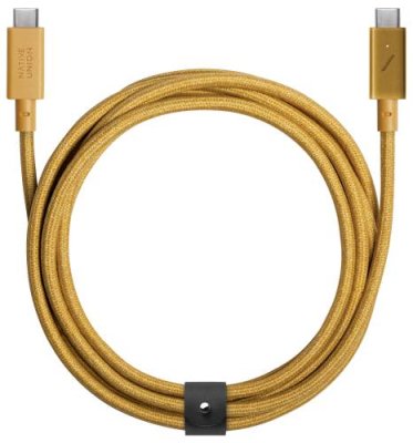 Кабель NU Belt Cable USB-C - USB-C, 2,4 м, нейлон, крафтовый / Кабели | Электроника | V4.Ru: Маркетплейс