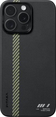 Чехол Pitaka Fusion Break the Line MagEZ Case 5 для iPhone 15 Pro, кевлар, черный / Чехлы | Электроника | V4.Ru: Маркетплейс