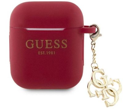 Чехол Guess Diamond Charm для Airpods 1/2, фуксия / Аксессуары для наушников | Электроника | V4.Ru: Маркетплейс