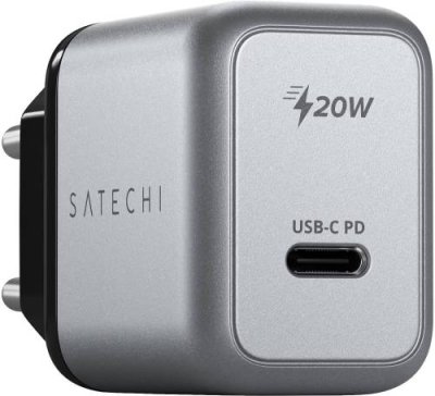 Сетевое зарядное устройство Satechi Wall Charger USB-C PD 20Вт, серый космос / Зарядные устройства | Электроника | V4.Ru: Маркетплейс