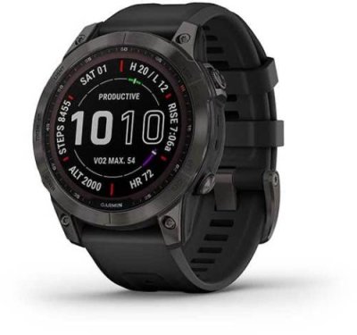 Умные часы Garmin Fenix 7 Sapphire Solar, титановый серый DLC с черным ремешком / Умные часы | Электроника | V4.Ru: Маркетплейс