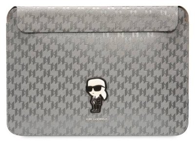 Чехол-конверт Karl Lagerfeld Saffiano Sleeve Monogram Ikonik для ноутбуков 14", серебряный / Чехлы | Электроника | V4.Ru: Маркетплейс