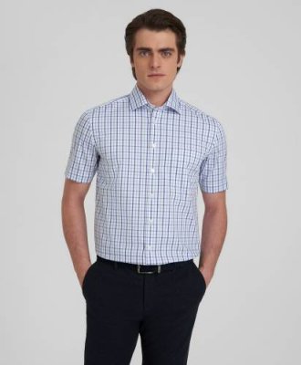 Рубашка HENDERSON кр.р. SHS-0651-R BLUE / Рубашки Non-Iron + Stretch | Одежда, обувь и аксессуары | V4.Ru: Маркетплейс